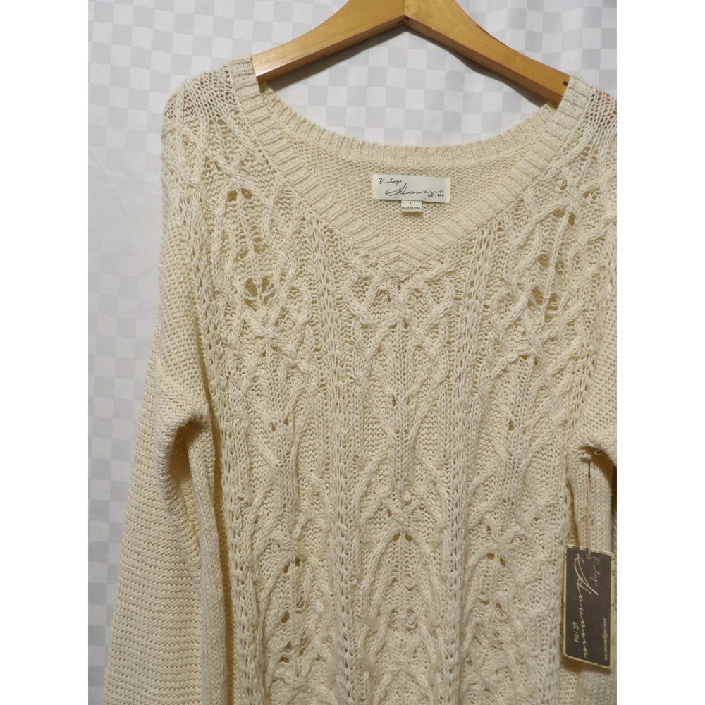 VINTAGE HAVANA Distressed Sweater New with Tags | L